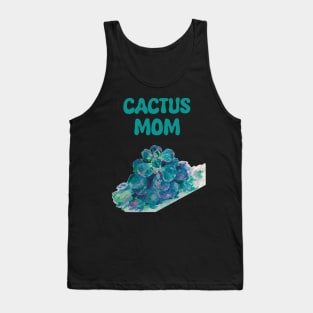 Blue green  Cactus Mom t-shirt Tank Top